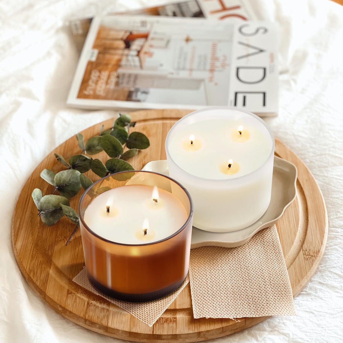 Letter E Custom Soy Candle 18oz Jar Limited Availability