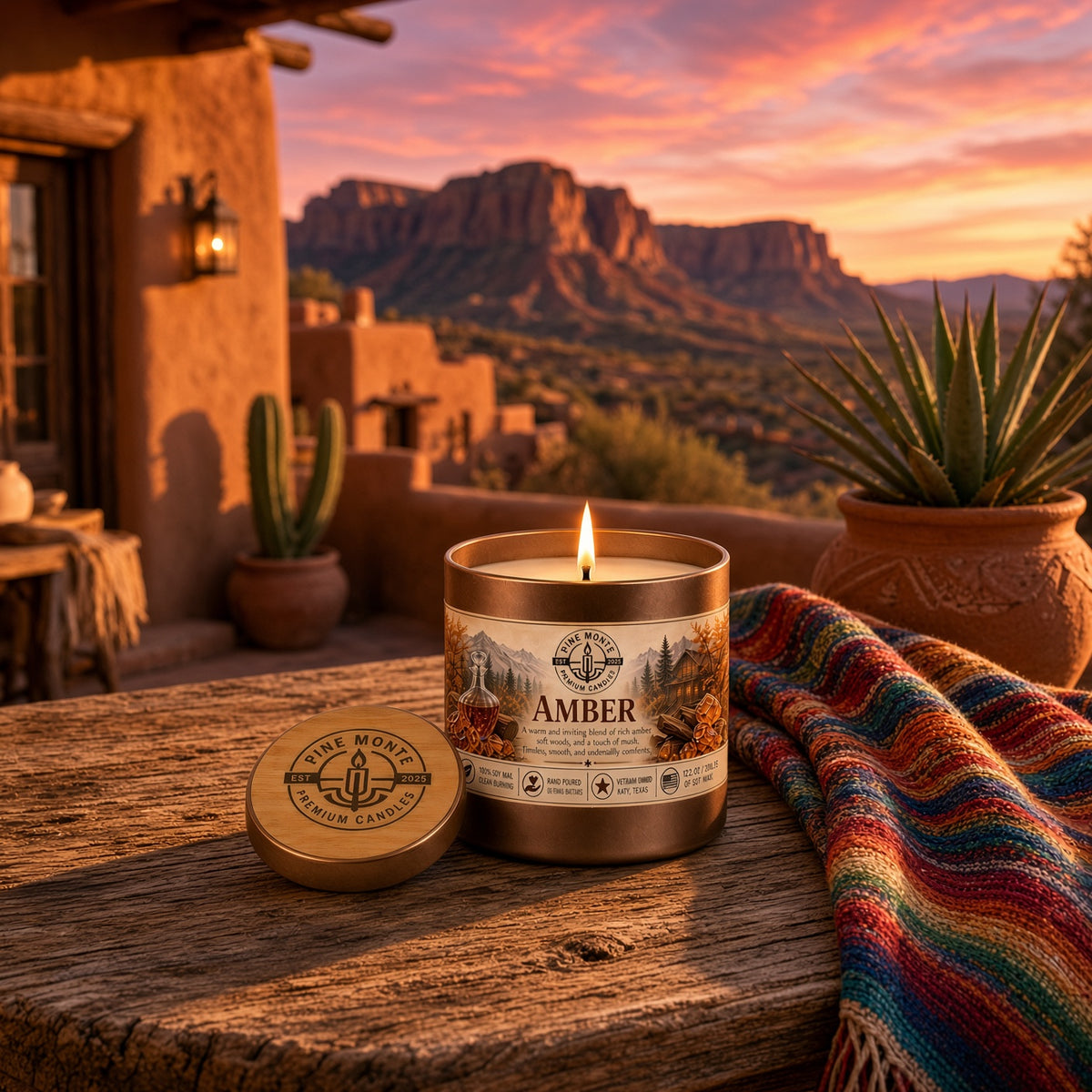 Amber Soy Candle Warm Luxury Home Fragrance Scented Candle