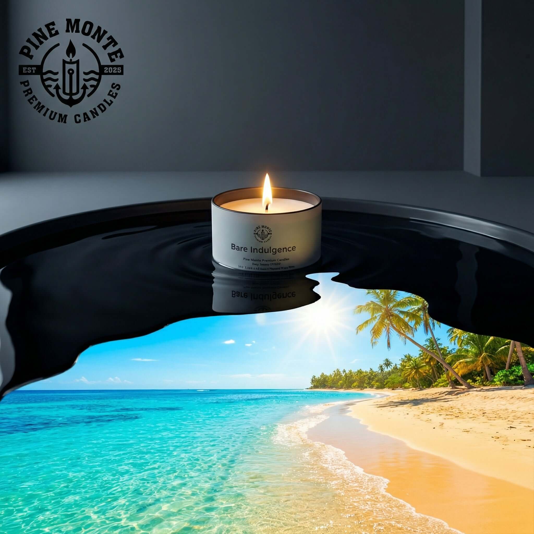 3 wick bare indulgence soy candle - instant paradise escape with tropical pineapple coconut scent