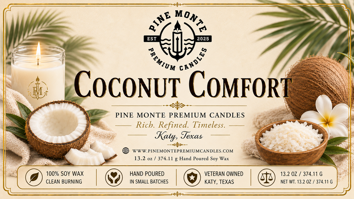 Coconut Comfort Soy Candle Warm Coconut Luxury Candle