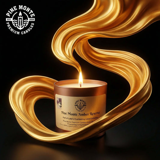 Amber Reserve Soy Candle hand-poured soy candle creating elegant sensual atmosphere with timeless scent