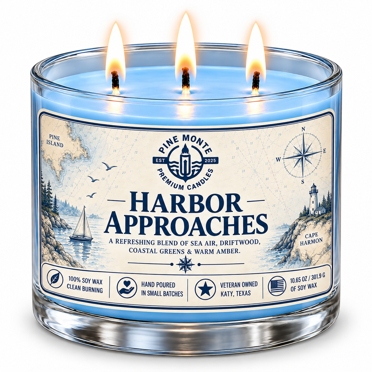 Harbor Approaches 12 oz three wick candle