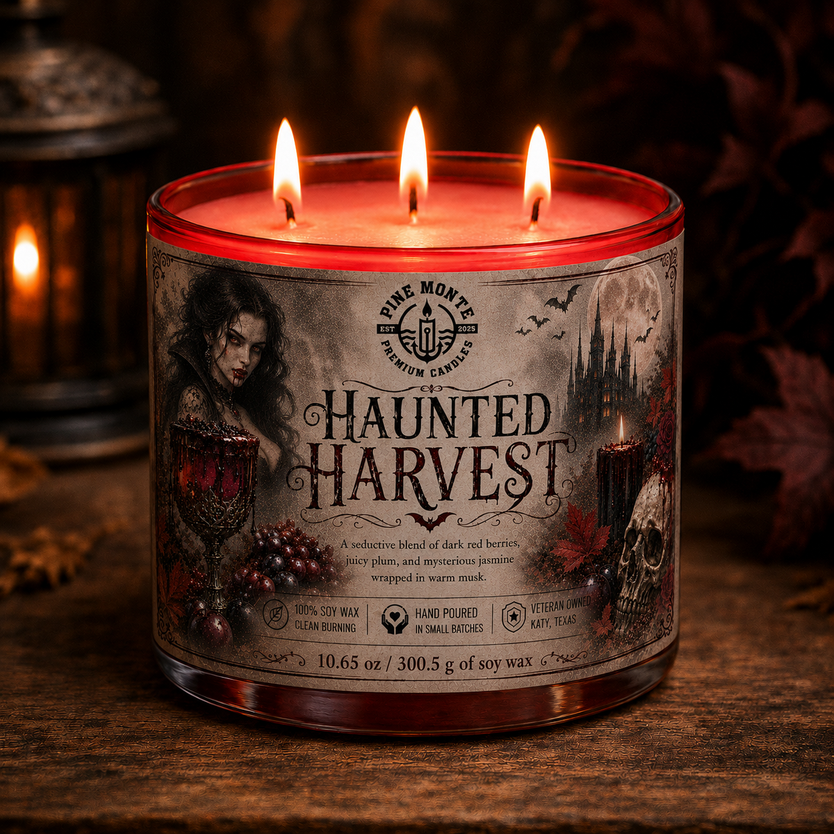 Haunted Harvest Soy Candle | Luxury Halloween Scent