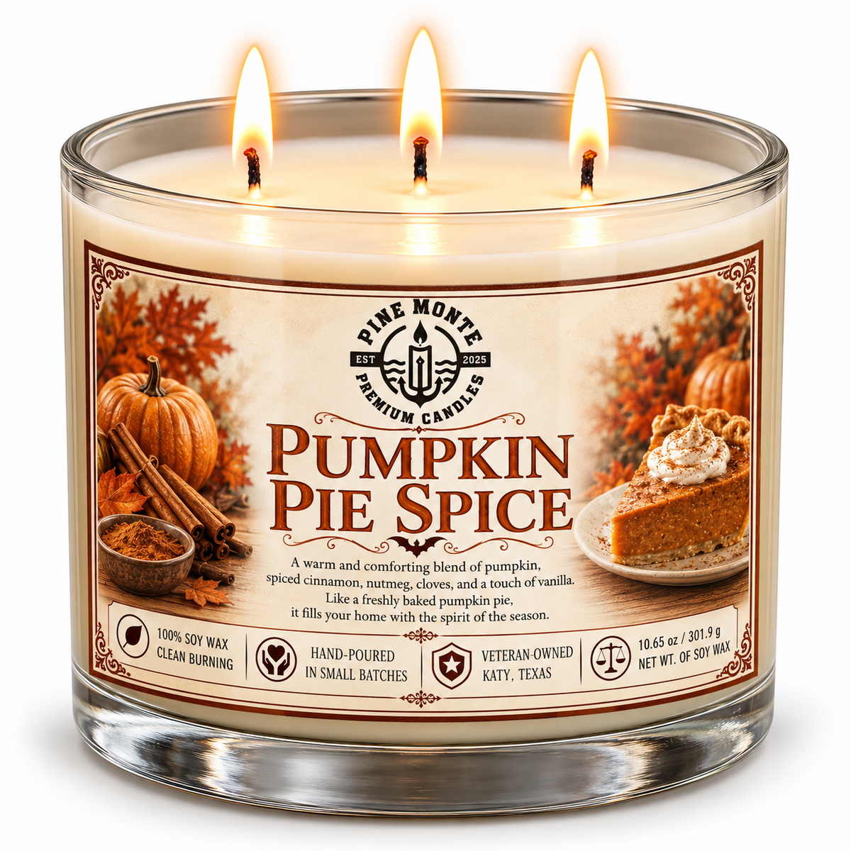 Pumpkin Pie Spice Soy Candle Luxury candle