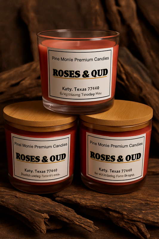 10.6 oz Roses and OUD 3 Wick Soy Wax Candle