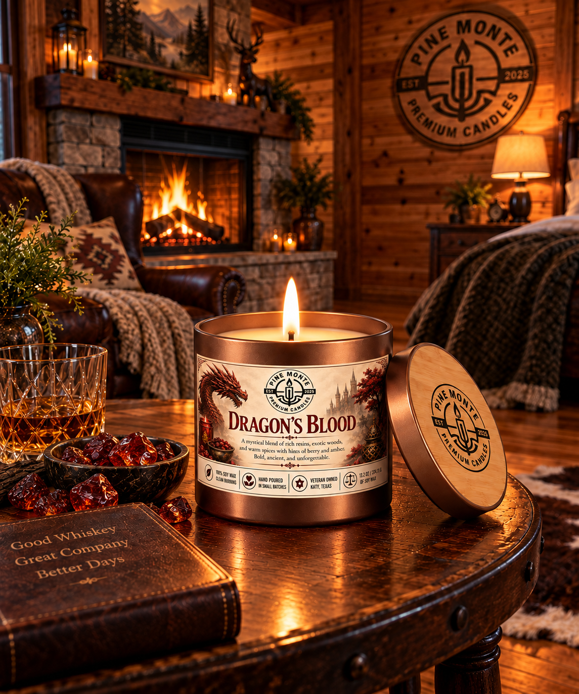 Luxury Dragon's Blood Soy Candle | Luxury Woodsy Candle