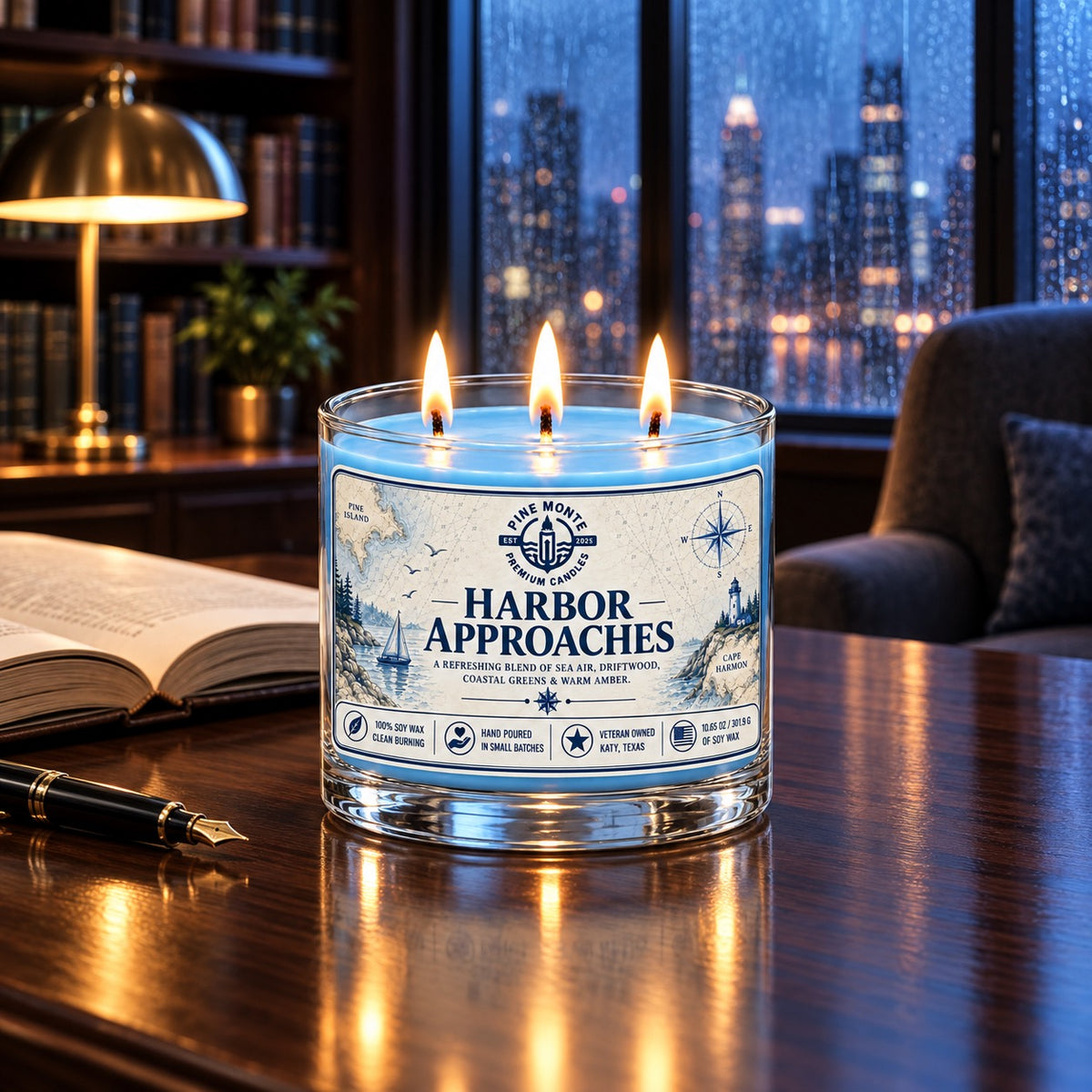 Harbor Approaches 12 oz three wick candle