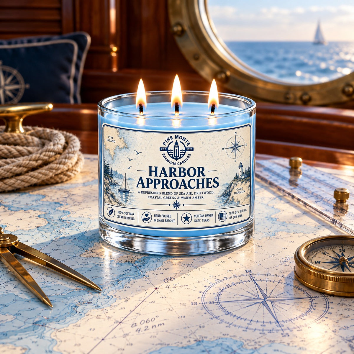 Harbor Approaches 12 oz three wick candle