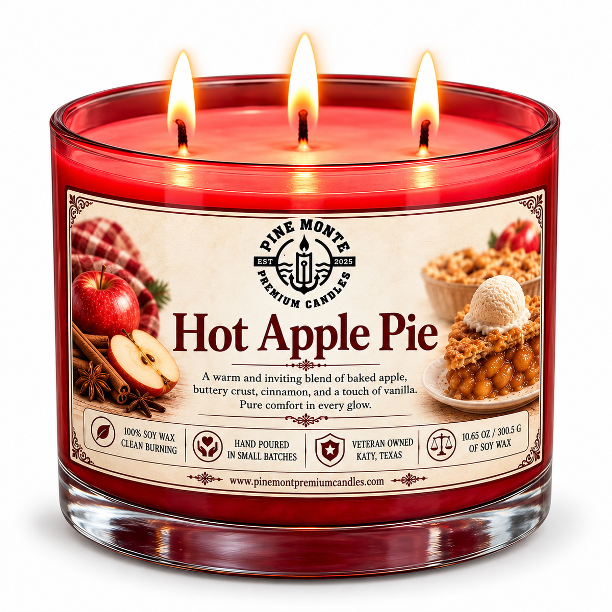 Hot Apple Pie Soy Candle | Luxury Bakery Candle