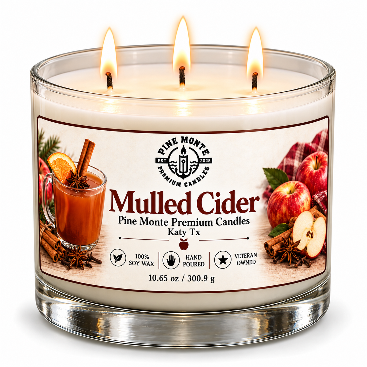 Mulled Cider Soy Candle | Luxury Apple Spice Candle