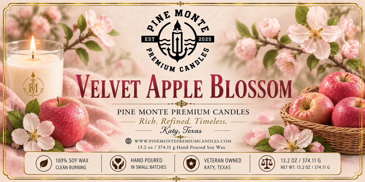 Velvet Apple Blossom Soy Candle Floral Fruity Scented Candle