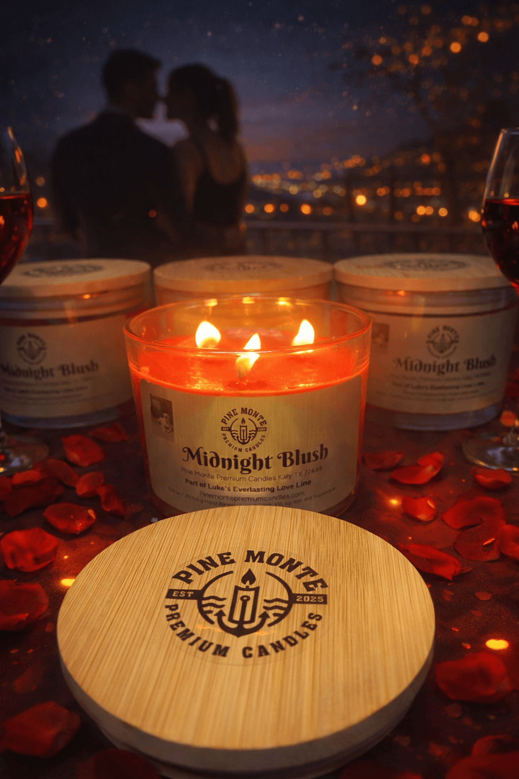 Midnight Blush | Romantic Home Fragrance Candle | Pine Monte