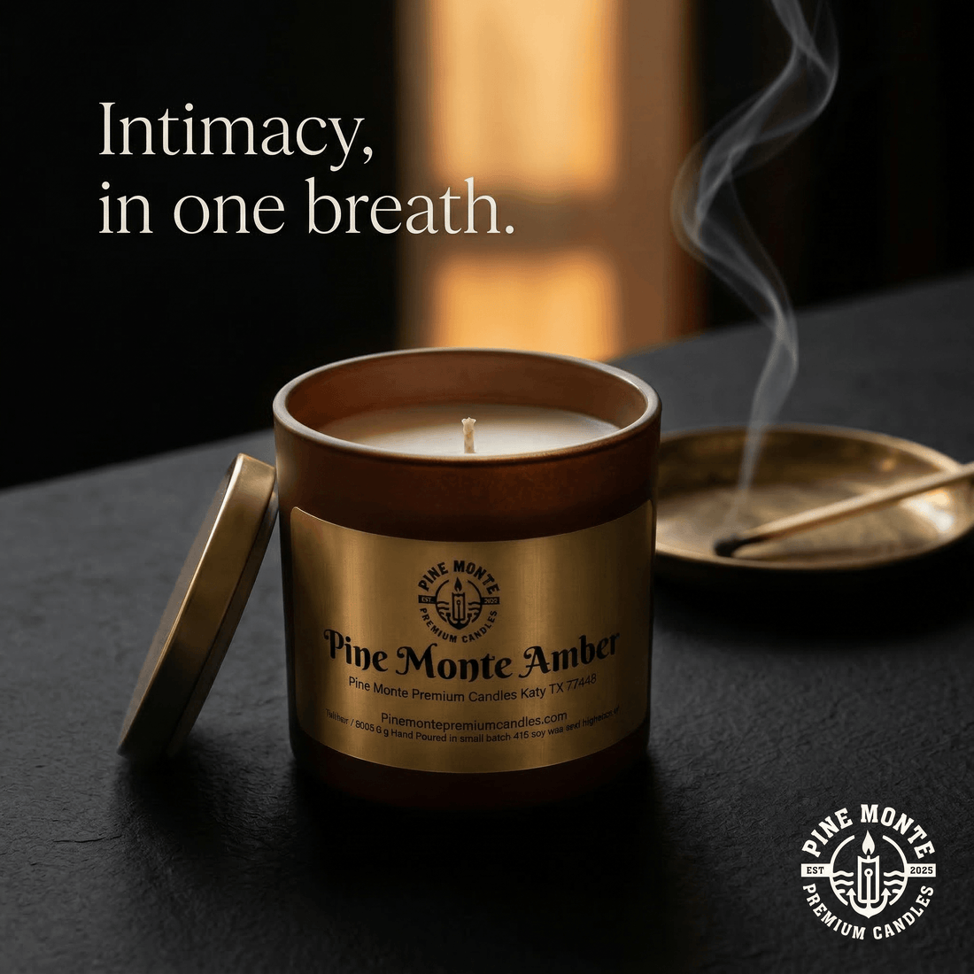 Amber Soy Candle Warm Luxury Home Fragrance Scented Candle