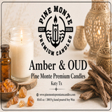 Amber & Oud Reserve Soy Candle Luxury Woody Amber Scented Candle