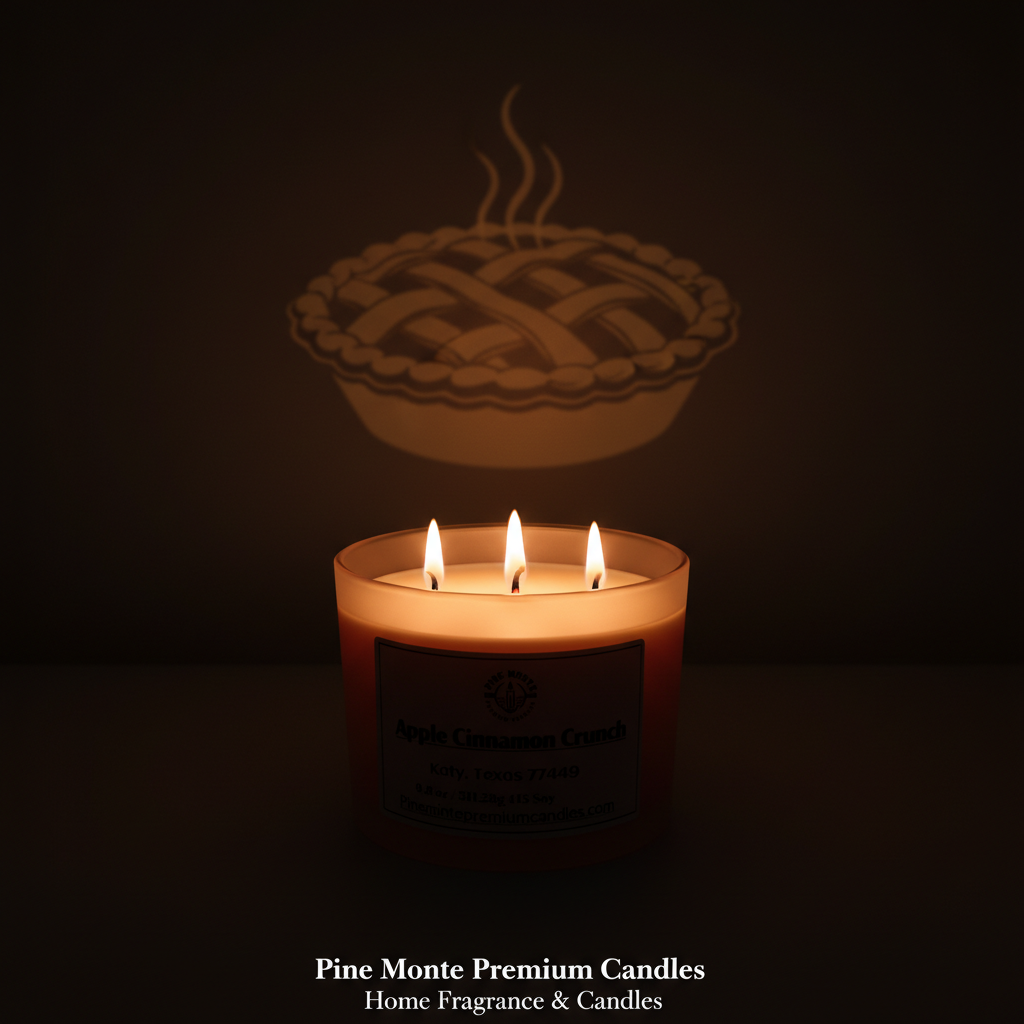 Apple Cinnamon Crunch Soy Candle – Strong Fall Scent – 3 Wick