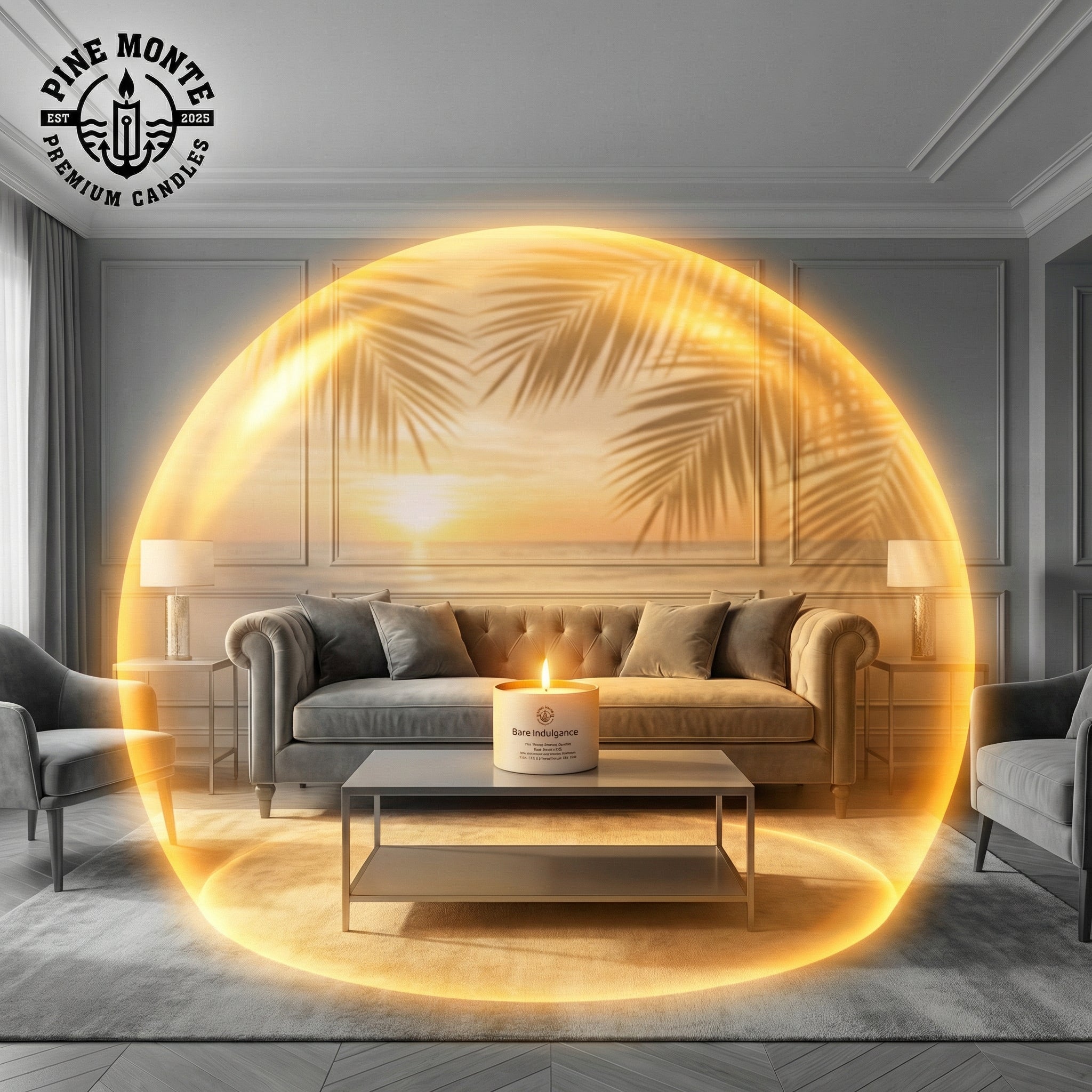 Bare Indulgence – 3 wick Candle | Soft Musk, Amber & Vanilla | Long-Lasting Soy Blend