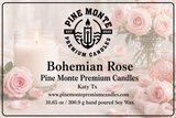Bohemian Roses Soy Candle Romantic Floral Rose Luxury Scented Candle