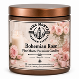 Bohemian Roses Soy Candle Romantic Floral Rose Luxury Scented Candle