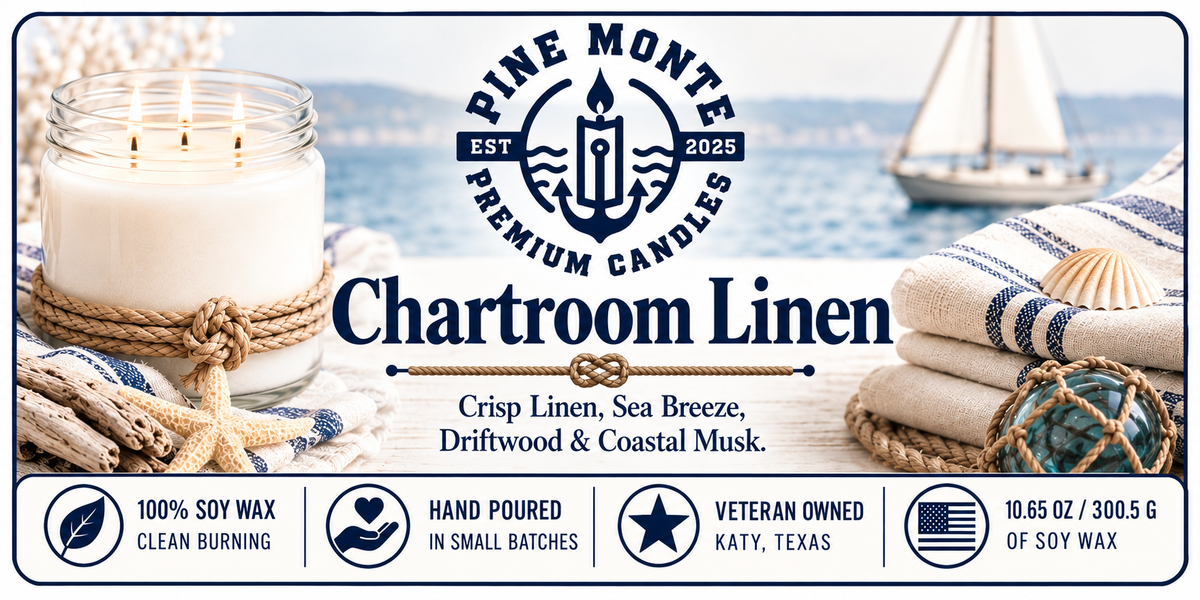 Chartroom Linen Soy Candle – Fresh Clean Linen Candle