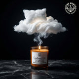 cloudbound linen soy candle where air meets art with clean serene linen breeze scent