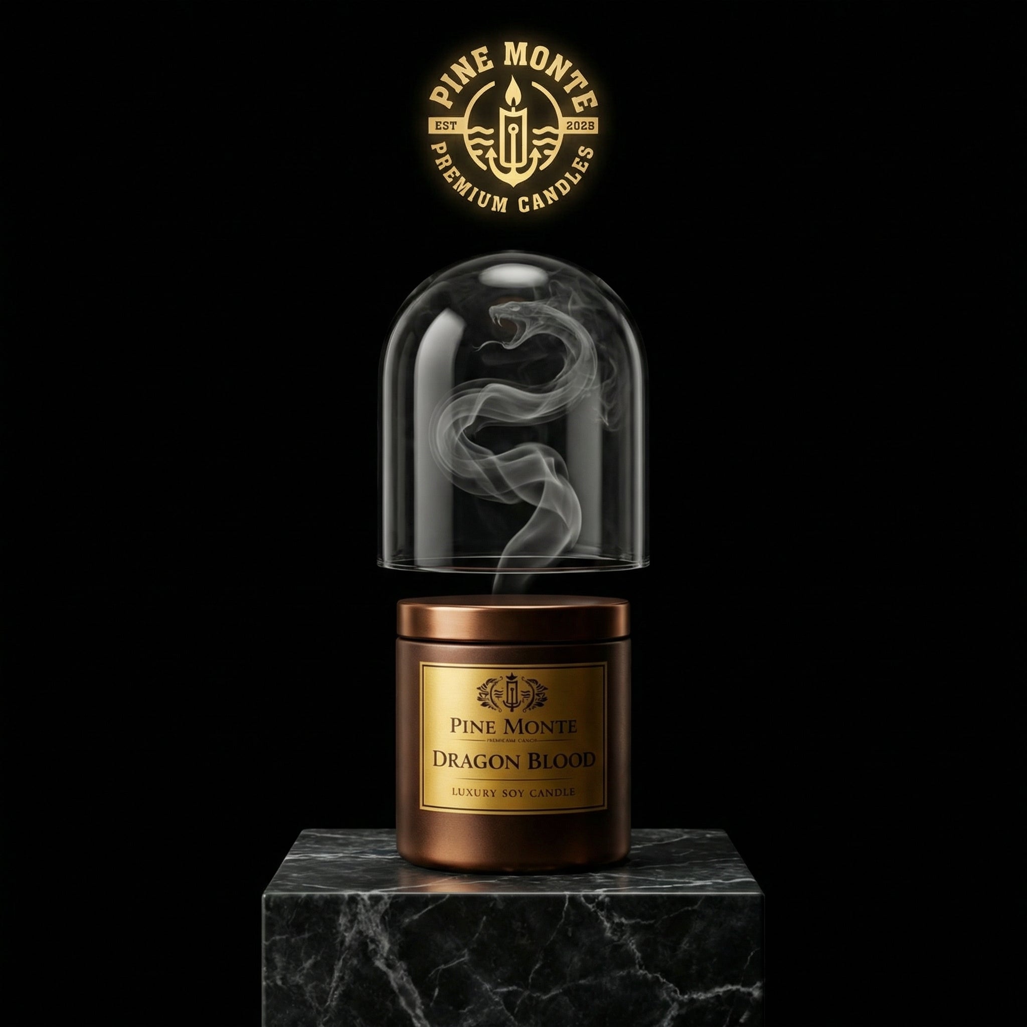 Dragons Blood Premium Soy Wax Rose Scented Candle | Pine Monte