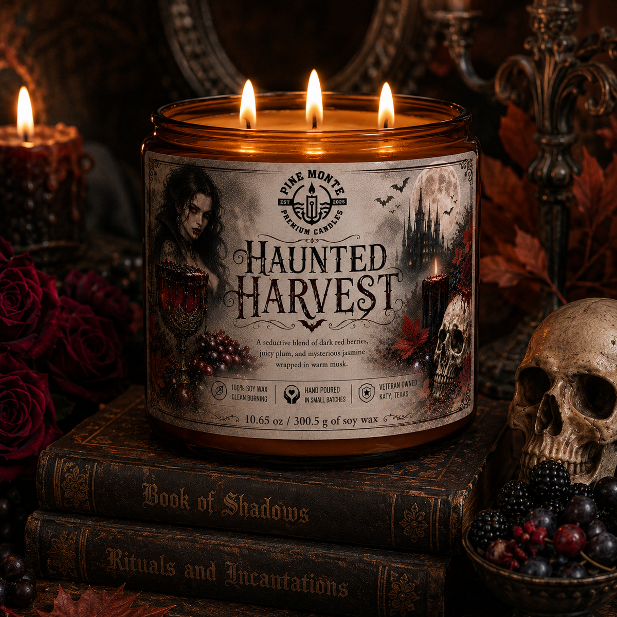 Haunted Harvest Soy Candle | Luxury Halloween Scent