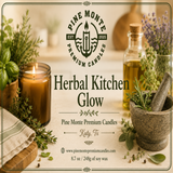 Herbal Kitchen Glow Soy Candle Basil Rosemary Clove Scented Candle