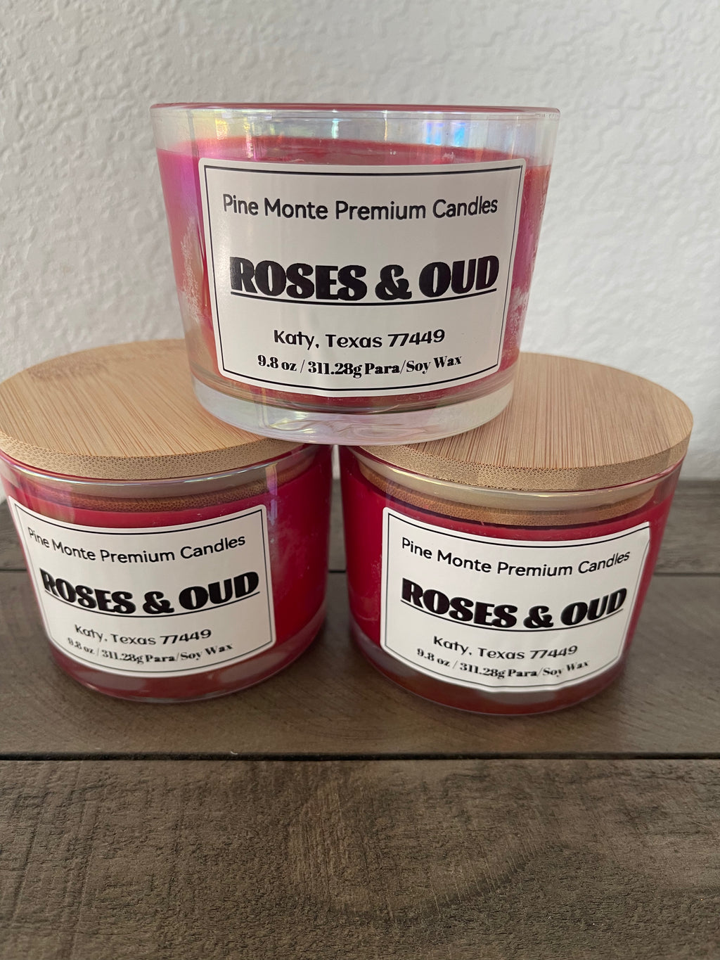 Roses and OUD 3 Wick Soy Wax Candle