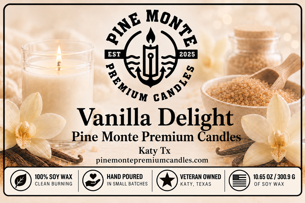 Vanilla Delight Soy Candle Sweet Warm Vanilla Luxury Scented