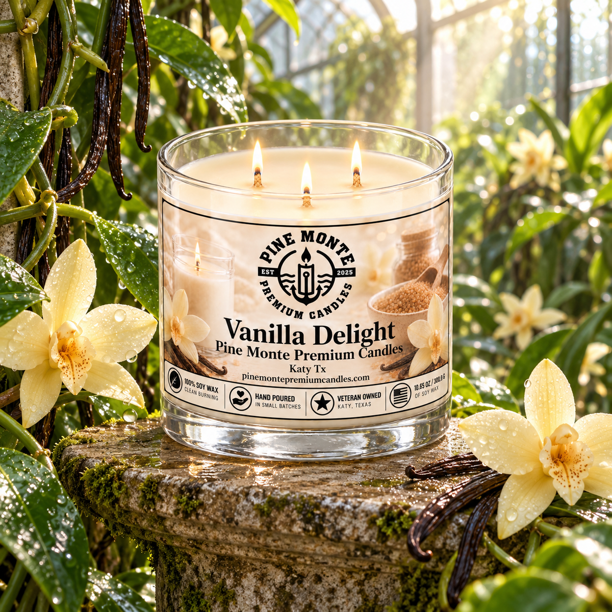 Vanilla Delight Soy Candle Sweet Warm Vanilla Luxury Scented