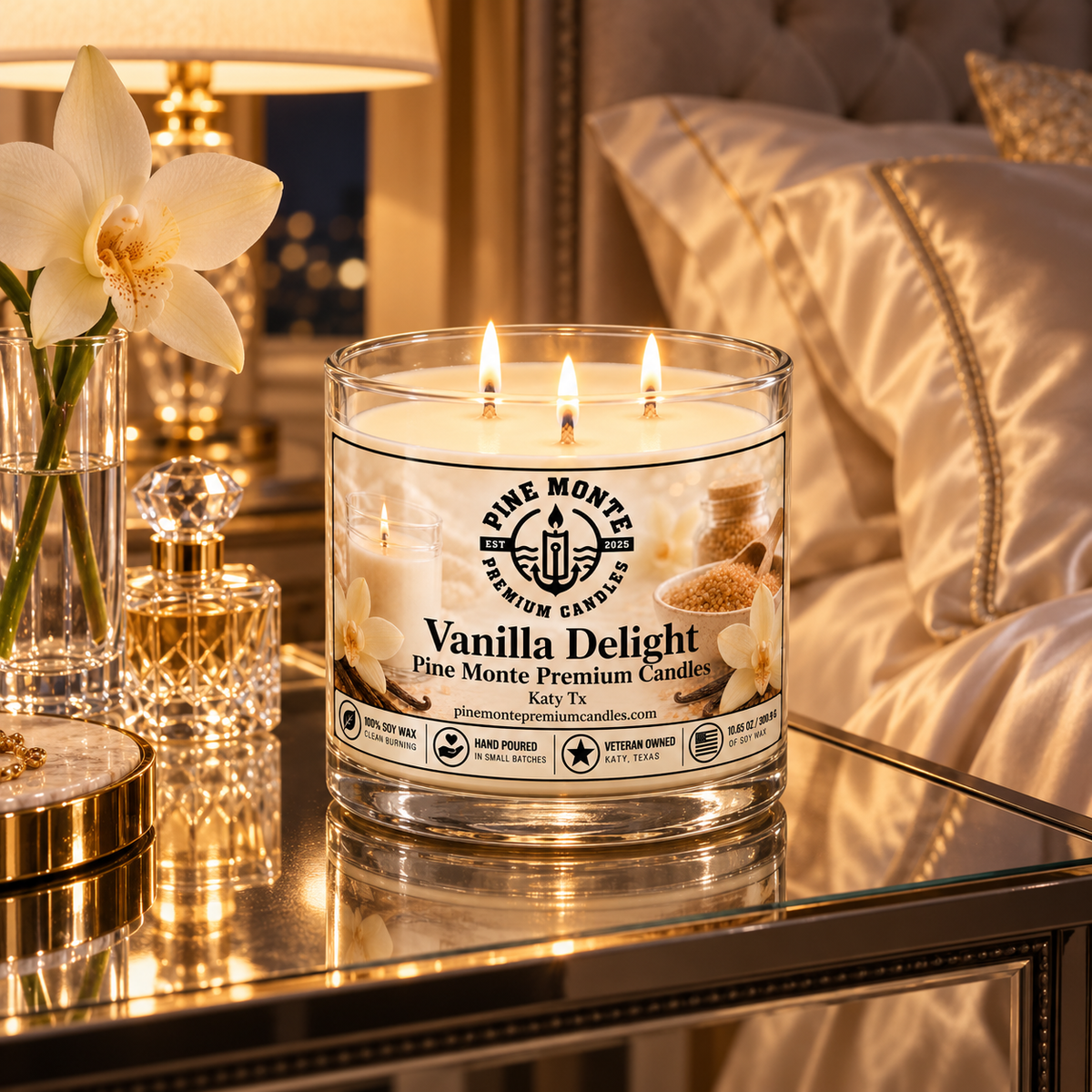 Vanilla Delight Soy Candle Sweet Warm Vanilla Luxury Scented