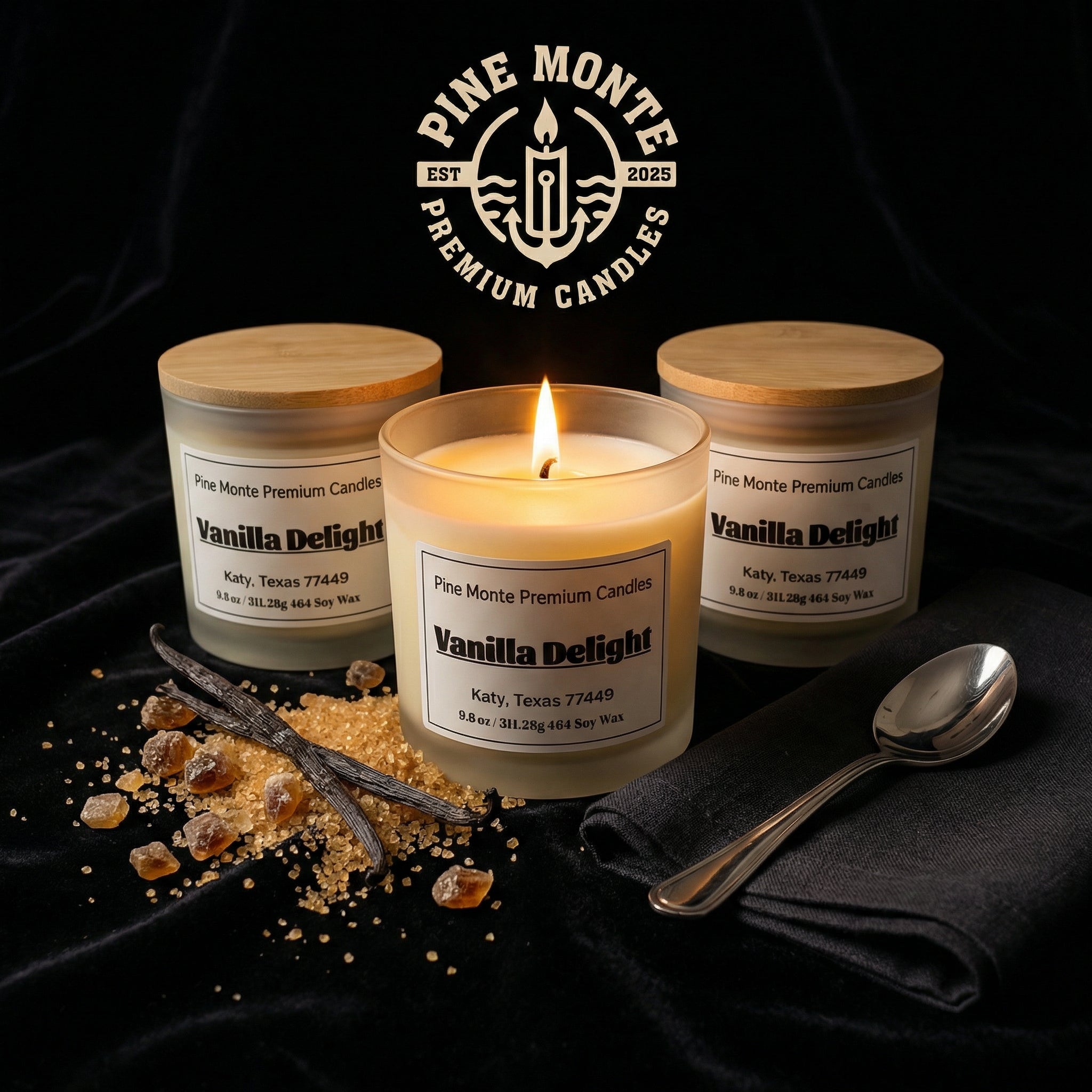 10.6 oz Vanilla Delight 3 Wick Candle | Creamy Vanilla & Brown Sugar | Luxury Soy Wax