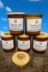cloudbound linen soy candle with fresh clean linen scent by Pine Monte Premium Candles