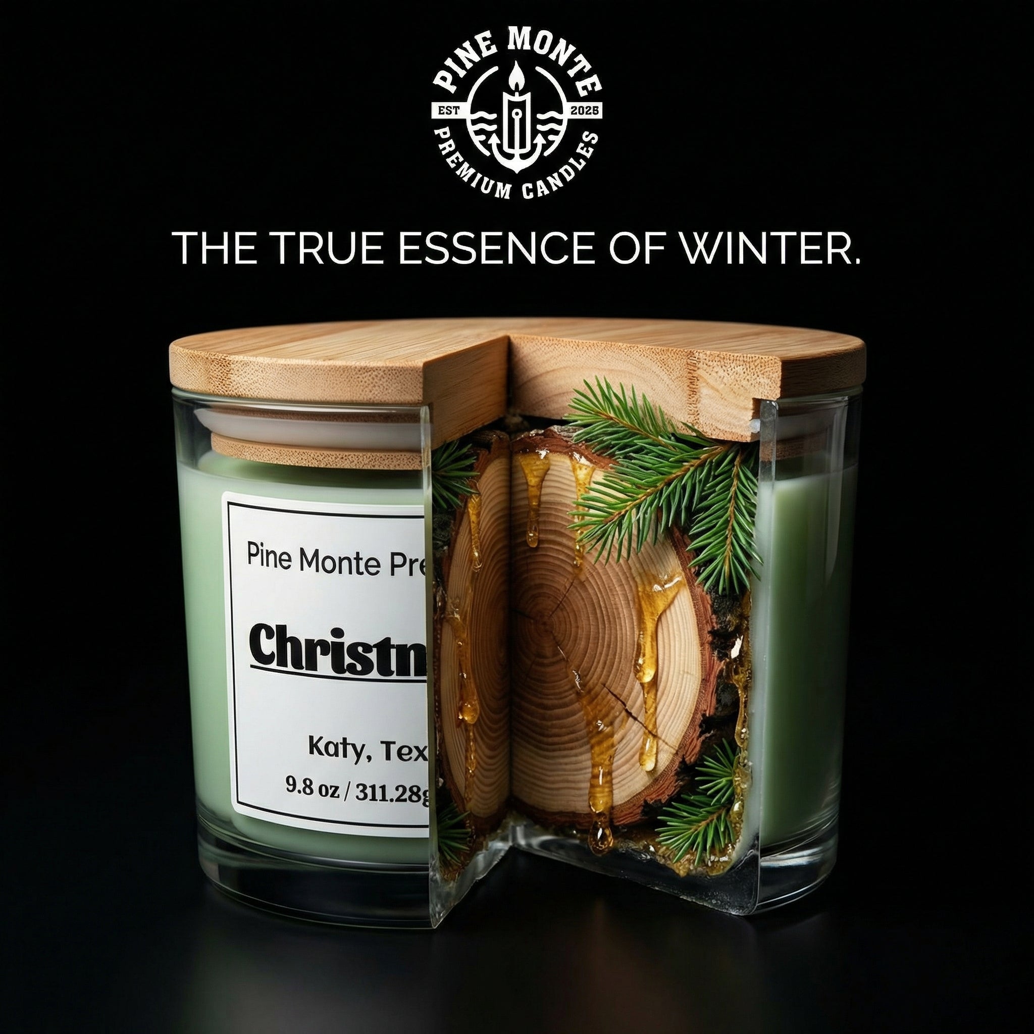 10.6 oz Christmas Tree – Triple Wick Holiday Candle | Strong Throw Evergreen Scent