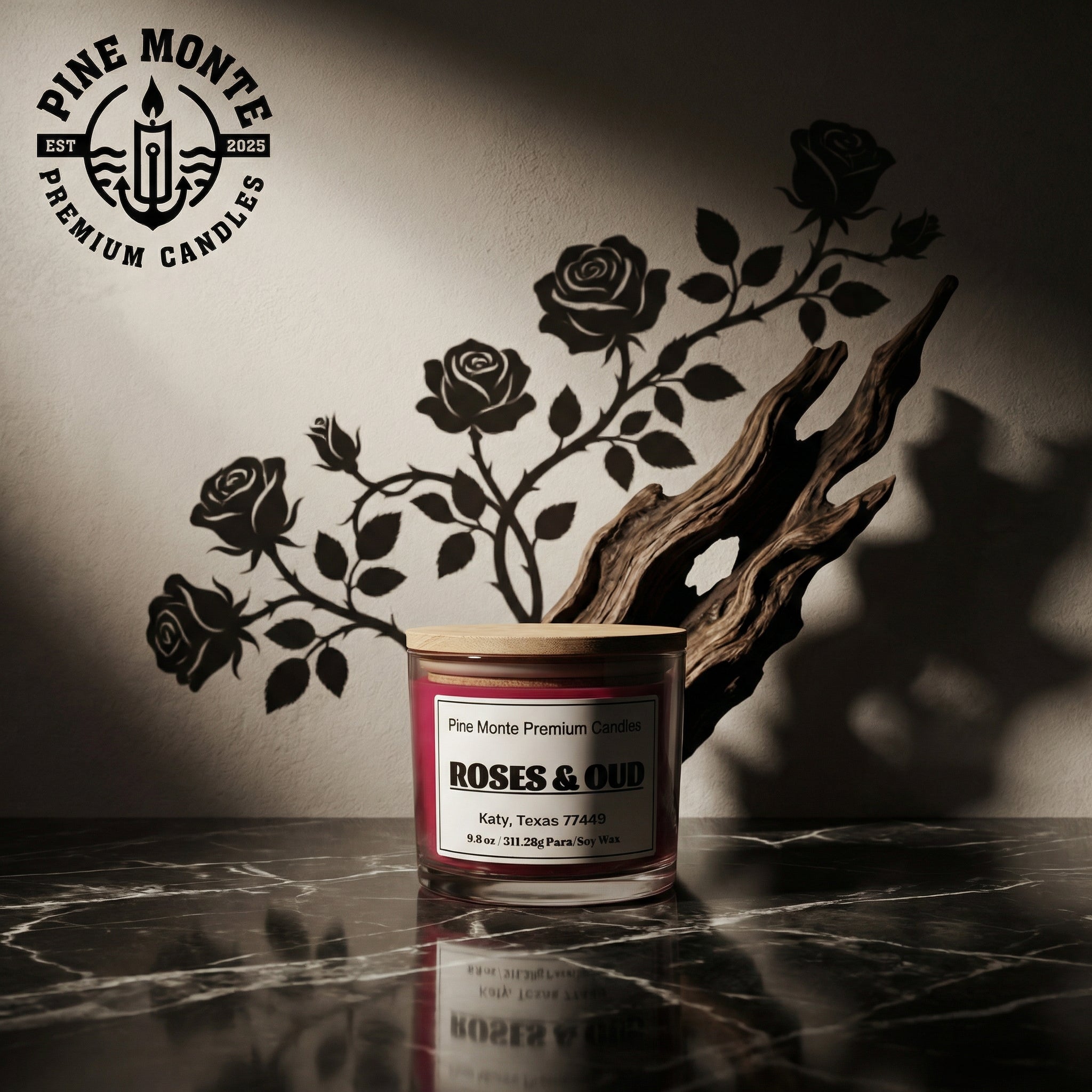 10.6 oz Roses and OUD 3 Wick Soy Wax Candle