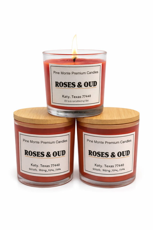 10.6 oz Roses and OUD 3 Wick Soy Wax Candle