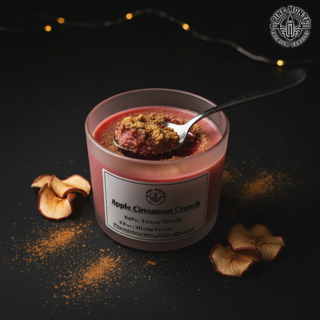 Apple Cinnamon Crunch Soy Candle – Strong Fall Scent – 3 Wick