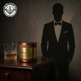 Pine Monte Black Tie Reserve Soy Candle - unveil sophisticated bourbon oak amber persona