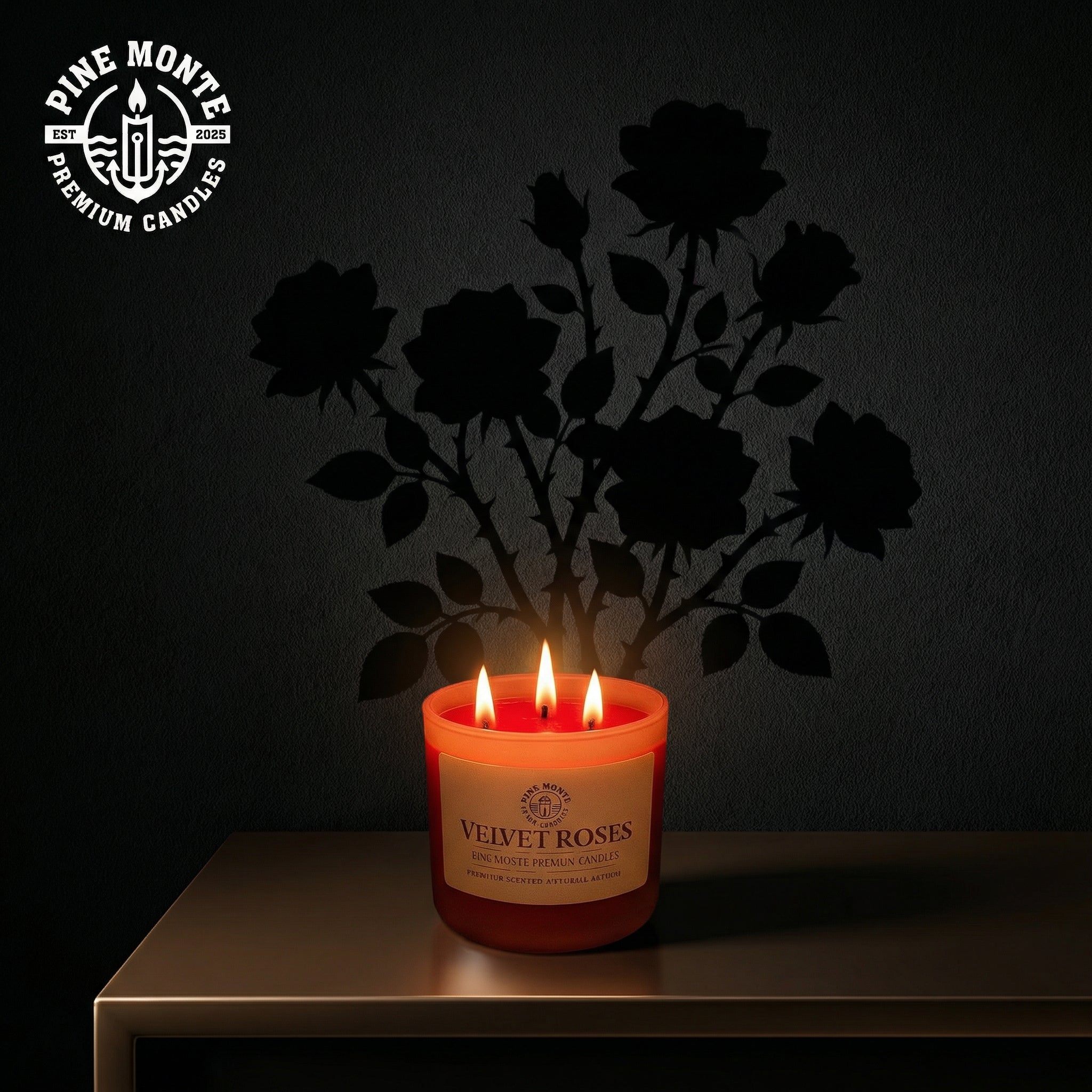 Velvet Roses | Classic Rose Scent Candle | Pine Monte Premium Candles
