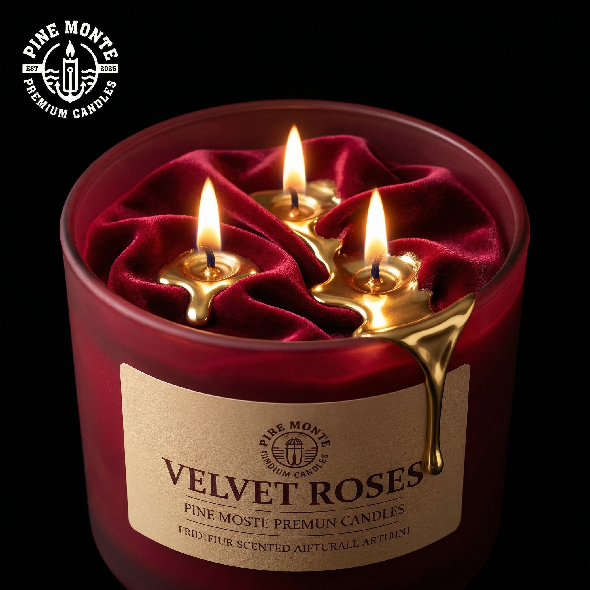 Velvet Roses | Classic Rose Scent Candle | Pine Monte Premium Candles