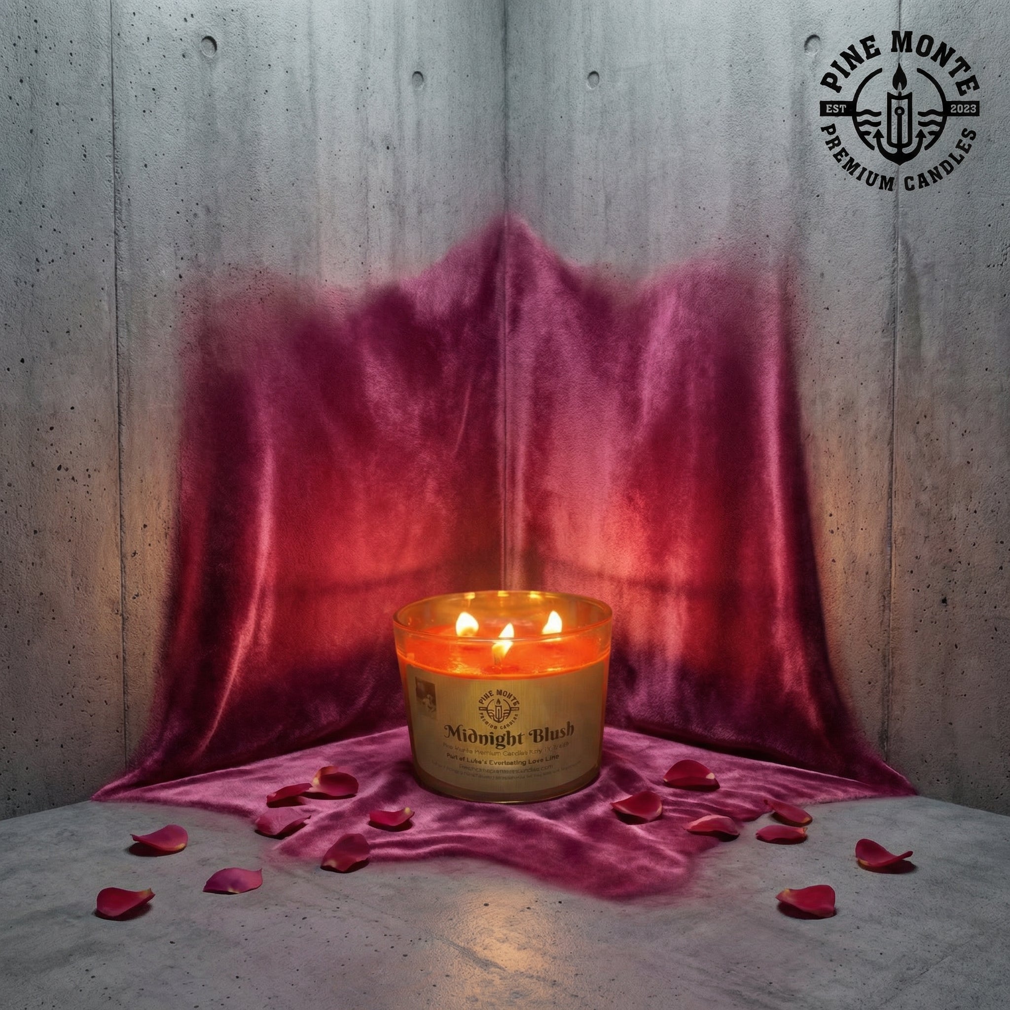 Midnight Blush | Romantic Home Fragrance Candle | Pine Monte