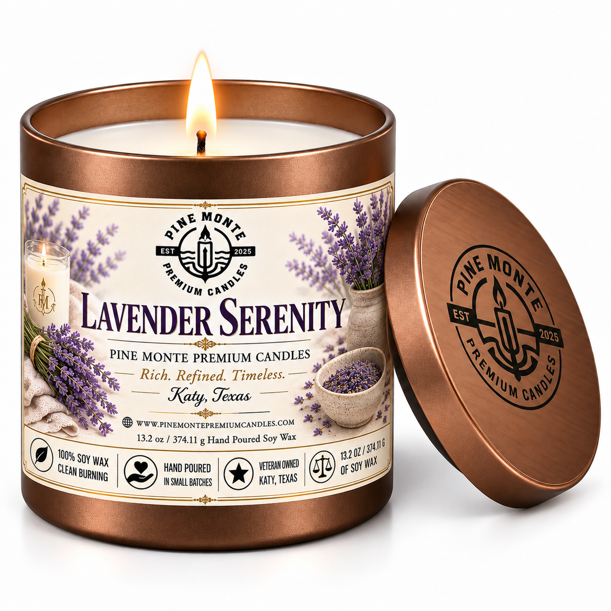 Lavender Serenity Soy Candle – Relaxing Spa Candle |
