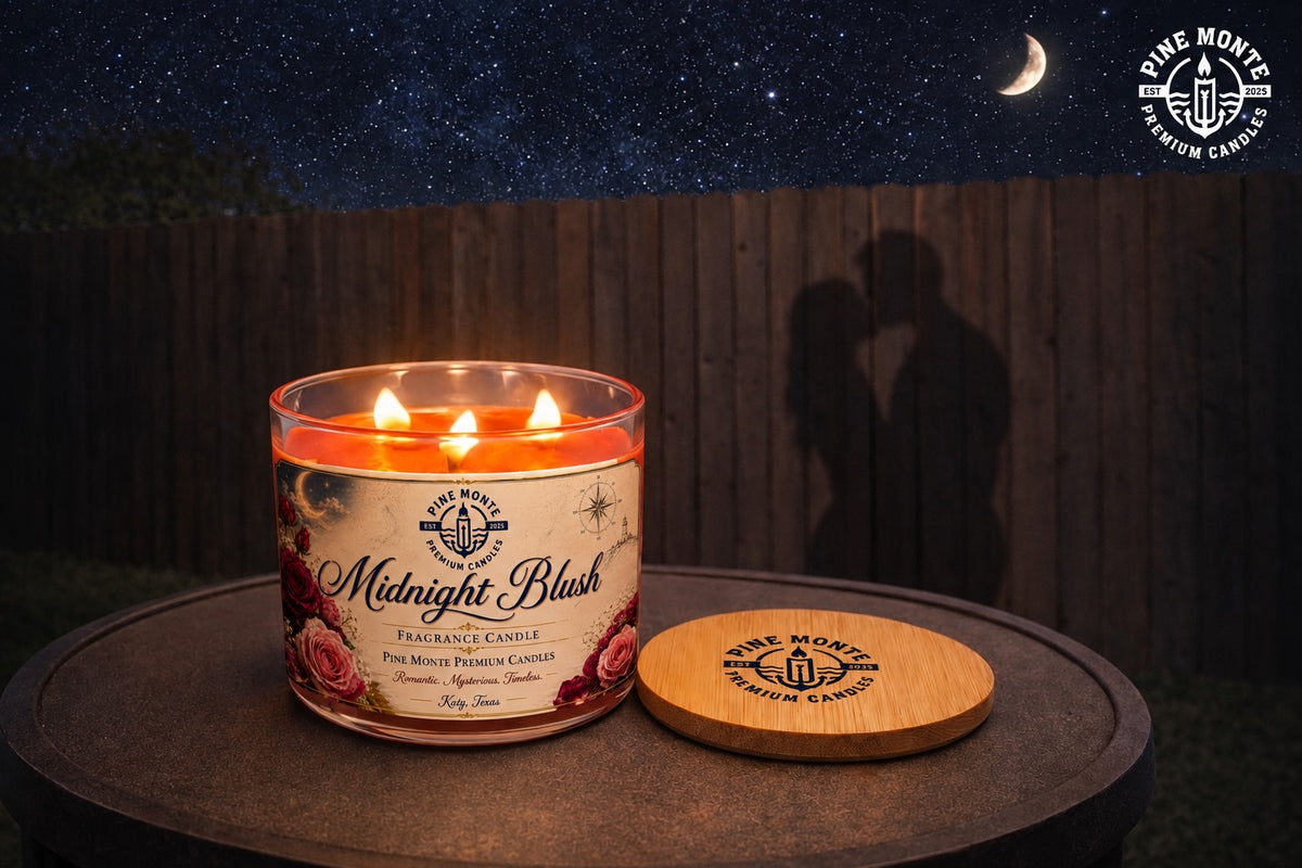 Midnight Blush Soy Candle Romantic Luxury Home Fragrance Candle