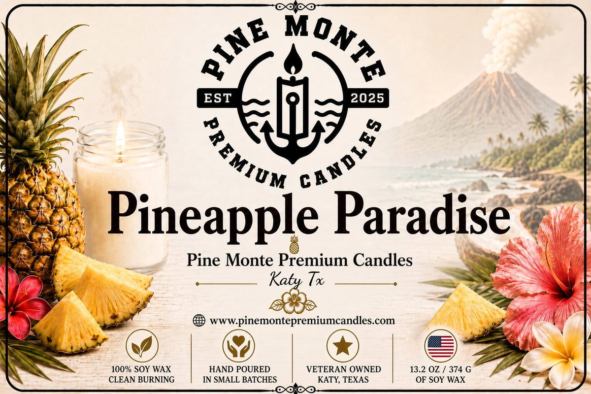 Pineapple Paradise Soy Candle 13.2 oz Tropical Luxury Scented Candle