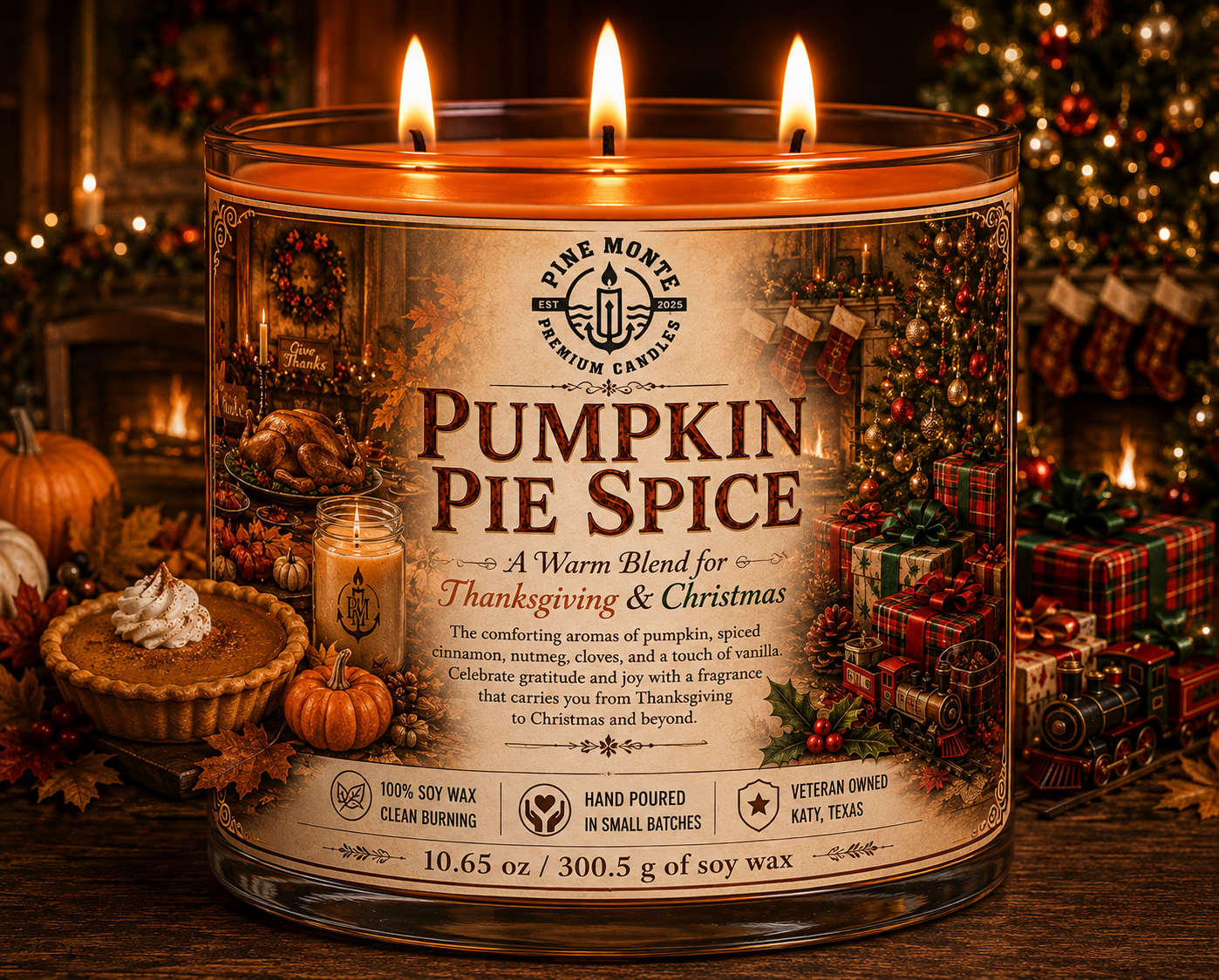 Pumpkin Pie Spice Soy Candle Luxury candle