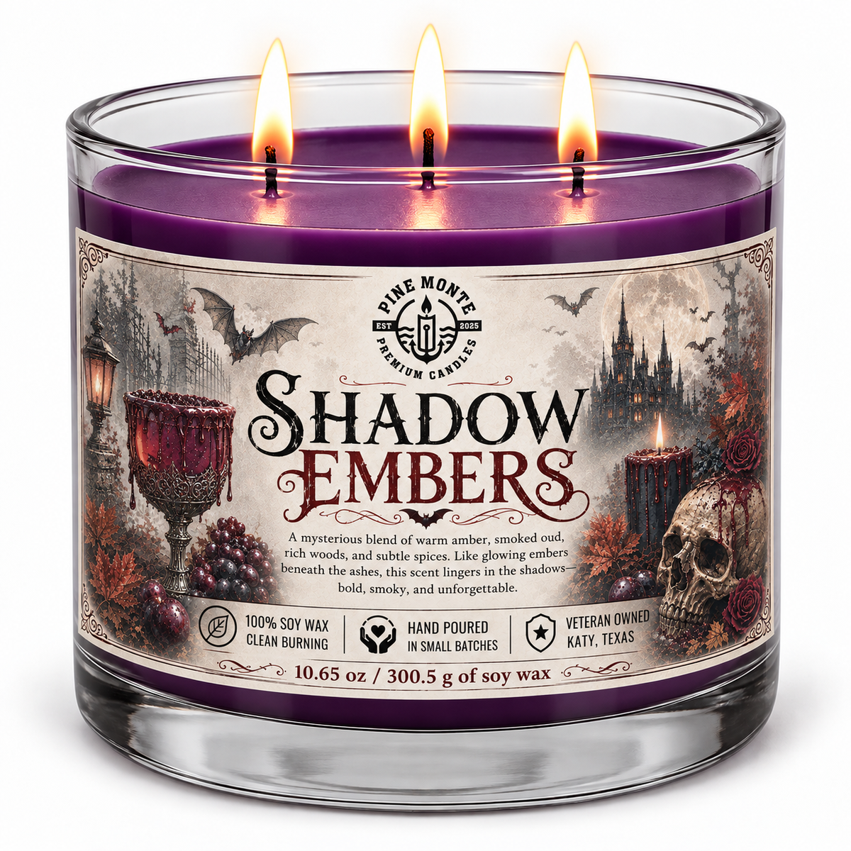 Shadow Embers Soy Candle | Luxury Halloween Candle